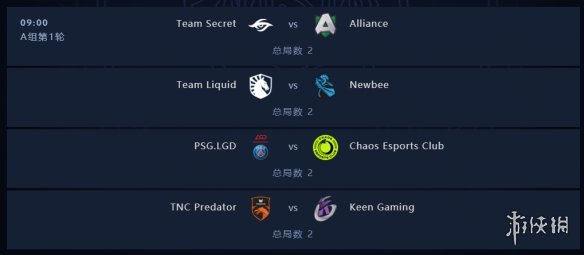 DOTA2Ti9小组赛A组第一轮比赛结果一览 dota2比赛ti9冠军