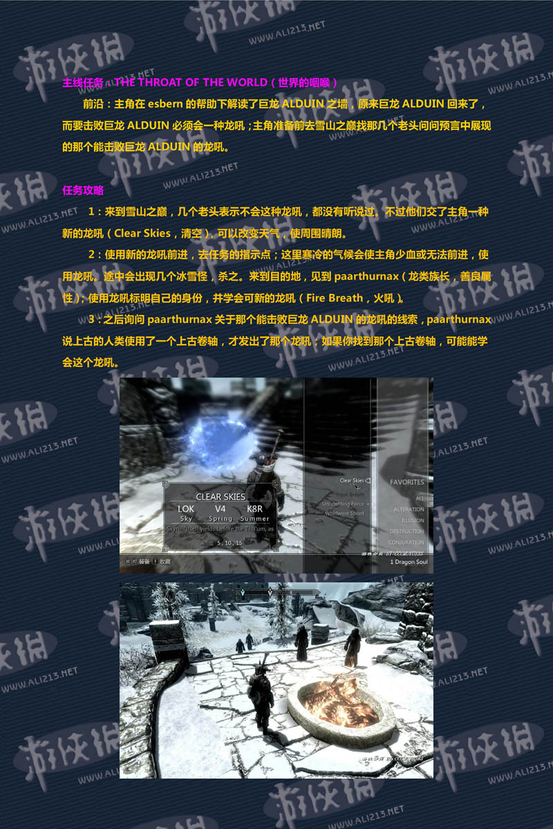《上古卷轴5:天际》强档攻略