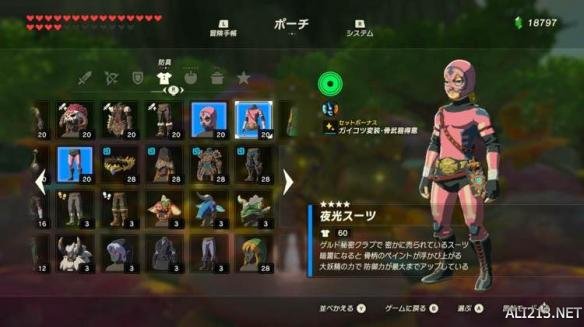 塞尔达传说荒野之息全套装属性图鉴 荒野之息套装怎么获得？