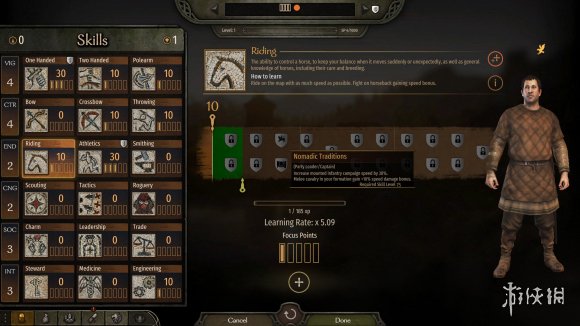 骑马与砍杀21.4.3骑术技能有什么用 骑砍21.4.3骑术技能效果