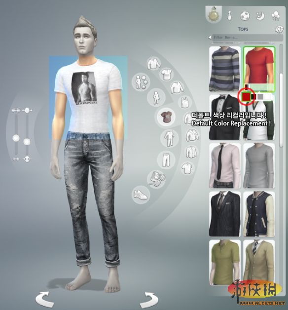 《模拟人生4》男T-shirt 模拟人生4男生穿搭