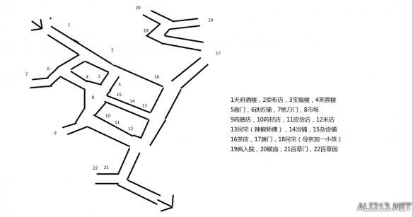 《侠客风云传》成都全地点标注图示（侠客风云传手游成都攻略地图）
