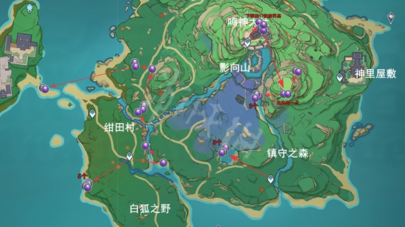原神紫晶块位置在哪 原神紫晶块采集路线推荐