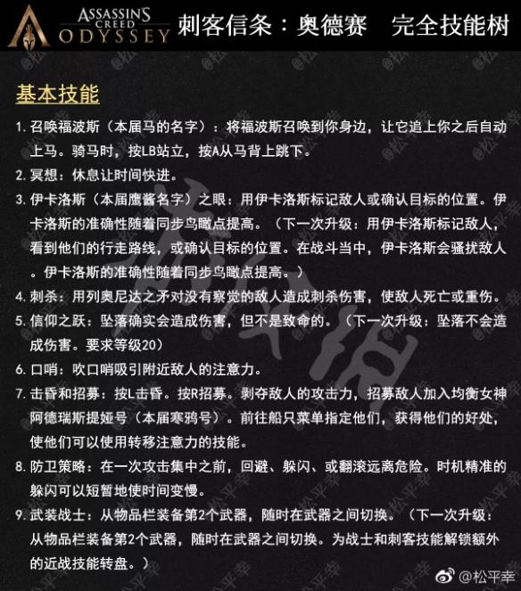 刺客信条奥德赛技能体系介绍 刺客信条奥德赛技能解析