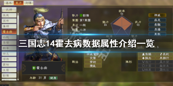 三国志14霍去病怎么样 三国志14 霍去病