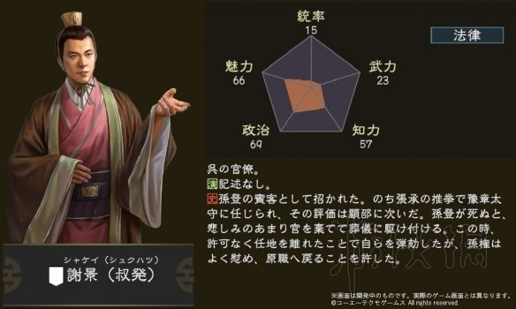 三国志14武将数据大全 三国志14武将属性及五维数据全解析 周喁