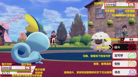 宝可梦剑盾图文攻略 全宝可梦图鉴+极巨化玩法+全旷野收集 游戏界面介绍