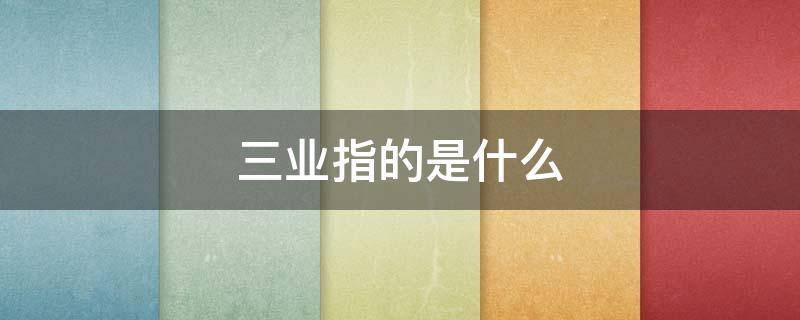 三业指的是什么 身三业口四业意三业指的是什么