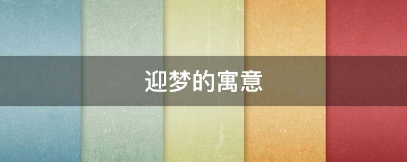 迎梦的寓意（迎的意思及寓意）