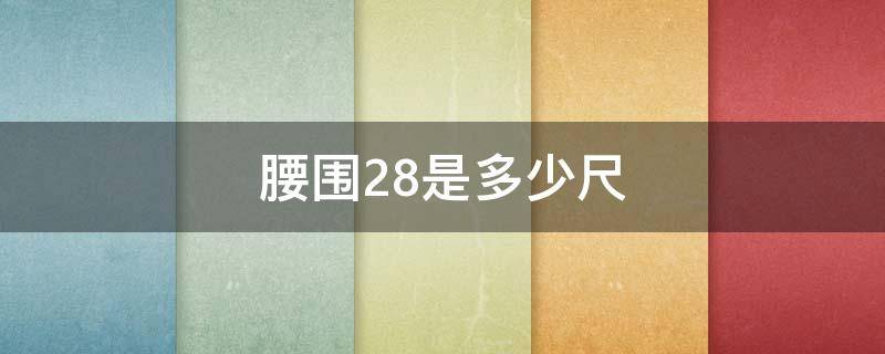 腰围28是多少尺（腰围28是多少尺码）