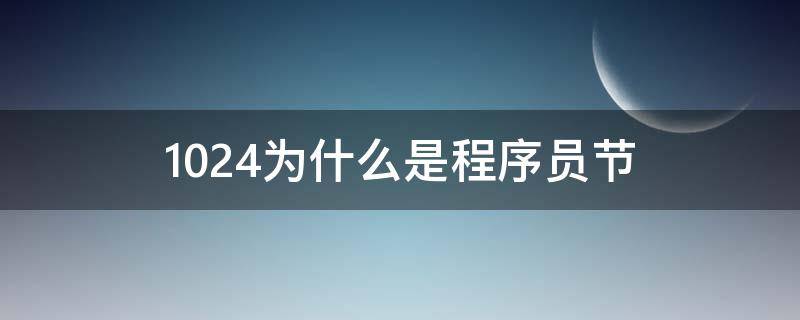 1024为什么是程序员节 1024为啥是程序员日
