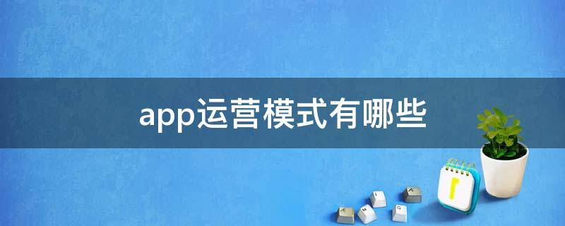 app运营模式有哪些（app运营模式有哪些方面）