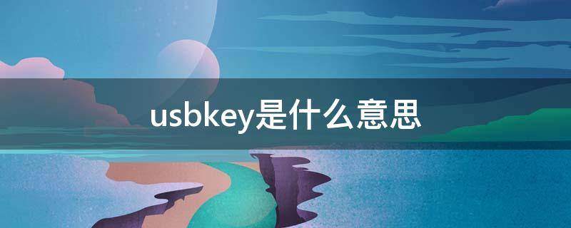 usbkey是什么意思（usbkey插上电脑没有反应）