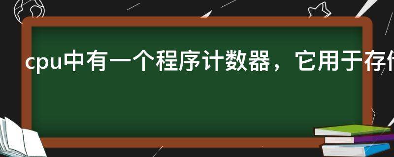 cpu中有一个程序计数器，它用于存储（cpu中有一个程序计数器(又称为指令计数器,它用于存储）