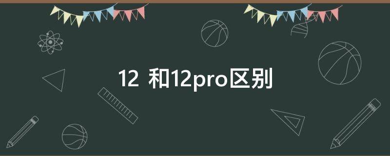 12 和12pro区别