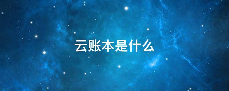 云账本是什么（云账本是什么软件）