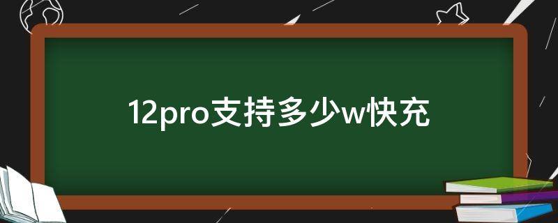 12pro支持多少w快充（iphone15promax多少瓦快充）