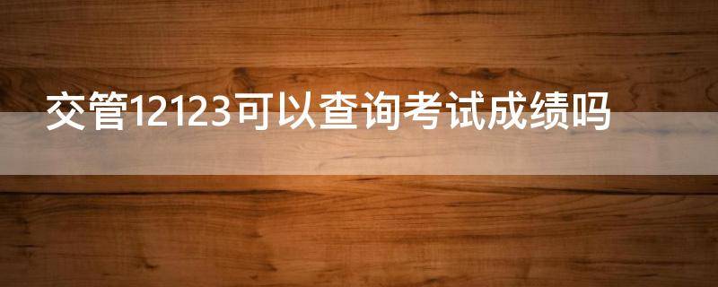 交管12123可以查询考试成绩吗（交管12123可以查询考试成绩吗1002无标题）