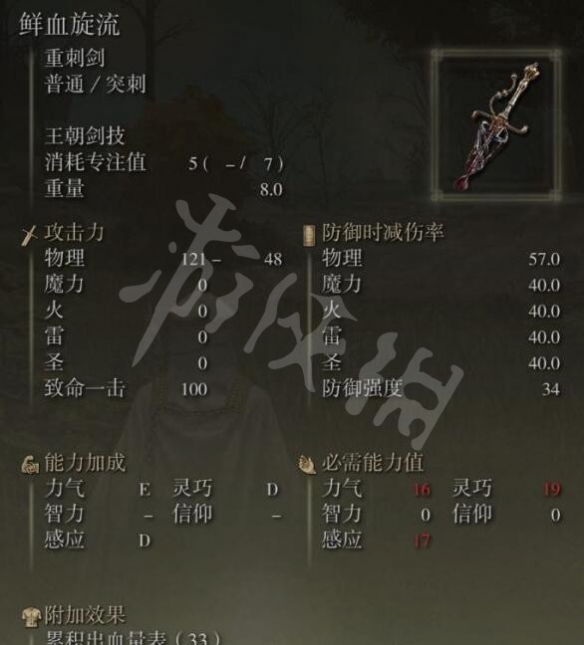 艾尔登法环鲜血旋流在哪刷 鲜血旋流位置及属性一览