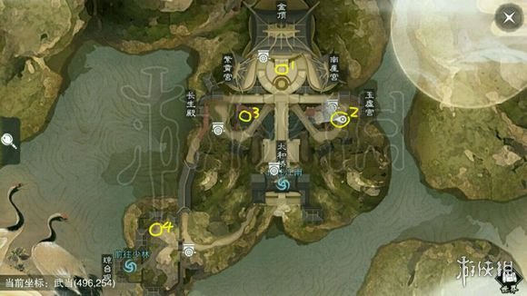 楚留香729打坐地点