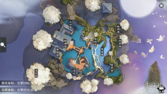 楚留香手游云梦残帖书箱地点