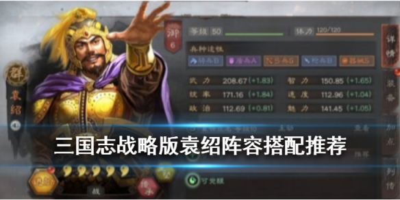 三国志战略版袁绍搭配推荐（《三国志战略版》怎么搭配袁绍）
