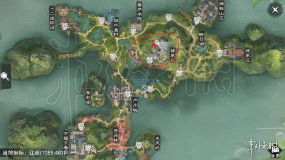 楚留香521打坐地点