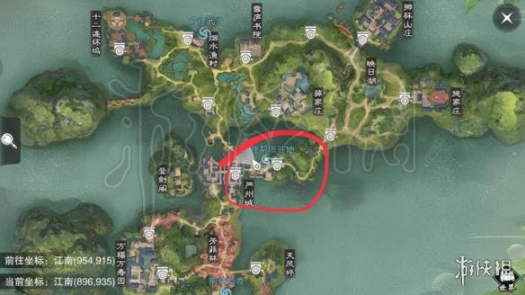 楚留香528打坐地点