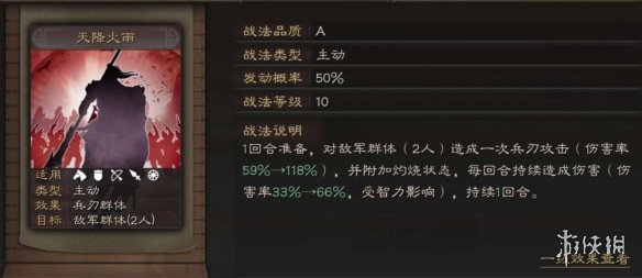 三国志战略版天降火雨适合谁