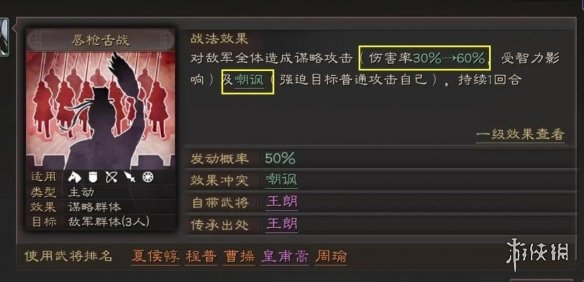 三国志战略版唇枪舌战适合谁