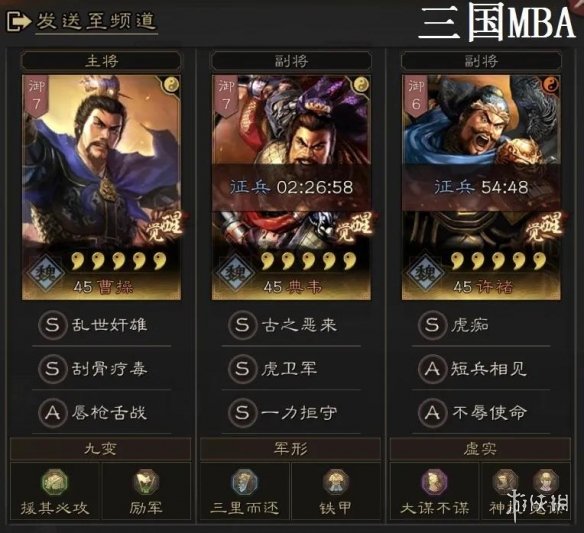 三国志战略版虎卫盾阵容推荐