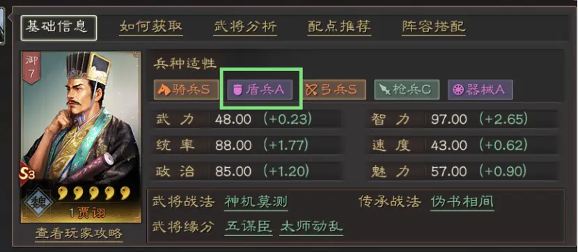 三国志战略版贾诩郝昭盾阵容推荐