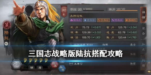 三国志战略版陆抗战法搭配（三国志战略版陆抗带什么战法）