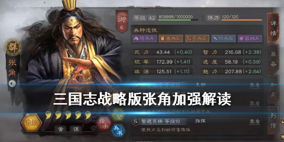 三国志战略版张角加强解读 三国志战略版张角调整