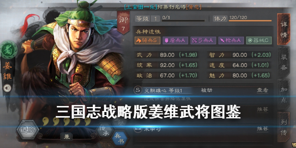 三国志战略版姜维武将图鉴（三国志战略版典藏姜维图片）