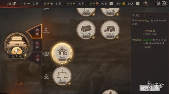 三国志战略版内政建筑作用介绍