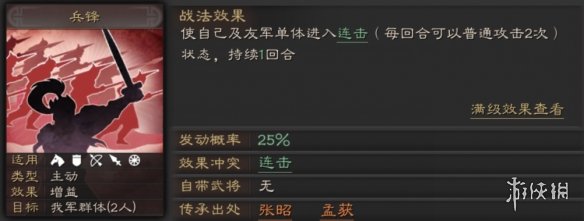 三国志战略版瞋目横矛战法攻略