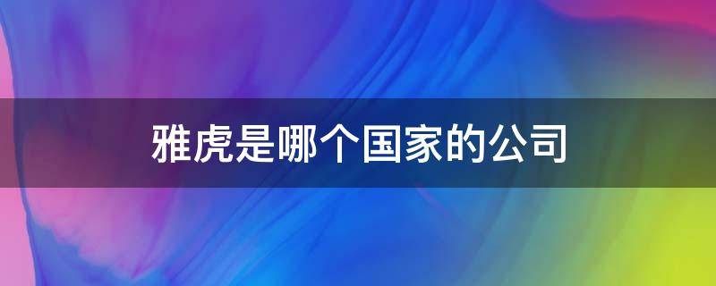 雅虎是哪个国家的公司（雅虎中国是哪个国家的公司）