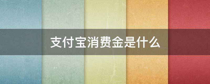 支付宝消费金是什么（支付宝消费金是啥）