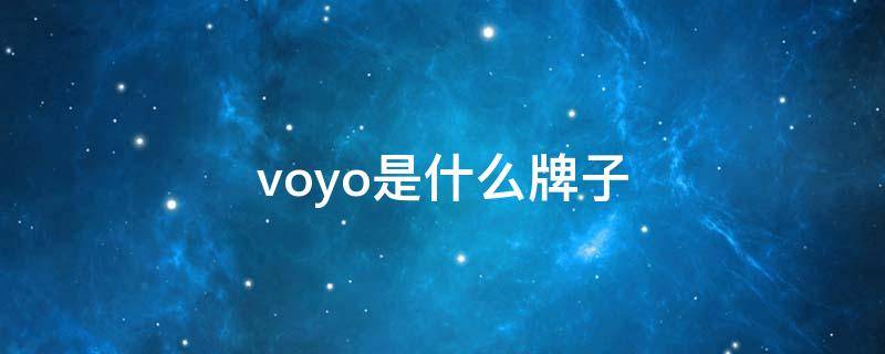 voyo是什么牌子（voyage是什么牌子）