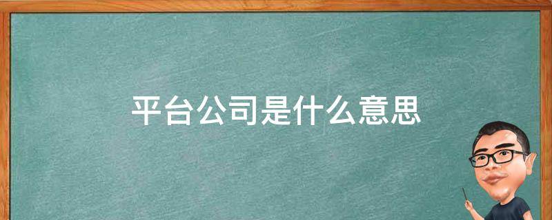 平台公司是什么意思 地方平台公司是什么意思