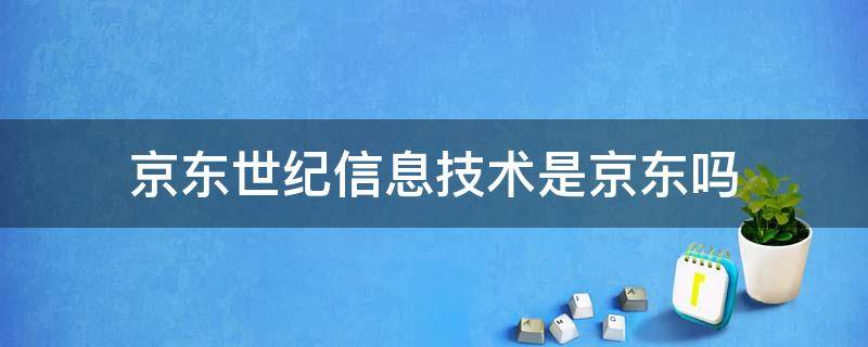 京东世纪信息技术是京东吗（京东世纪信息技术有限公司是京东吗）