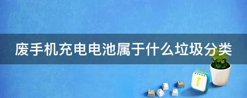 废手机充电电池属于什么垃圾分类（废手机充电电池属于什么垃圾分类类别）