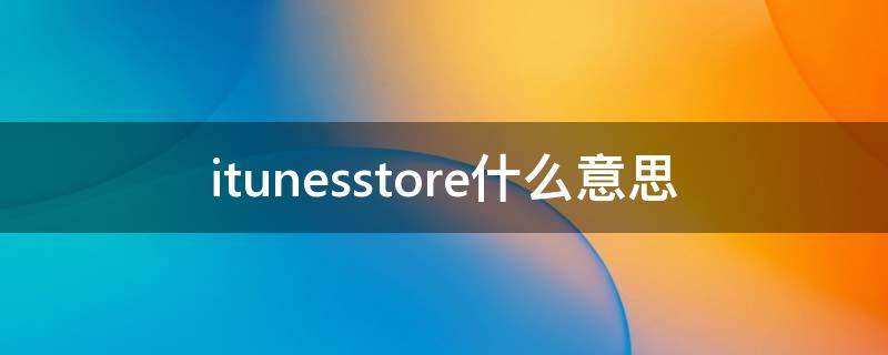 itunesstore什么意思（itunesstore什么意思怎么读）