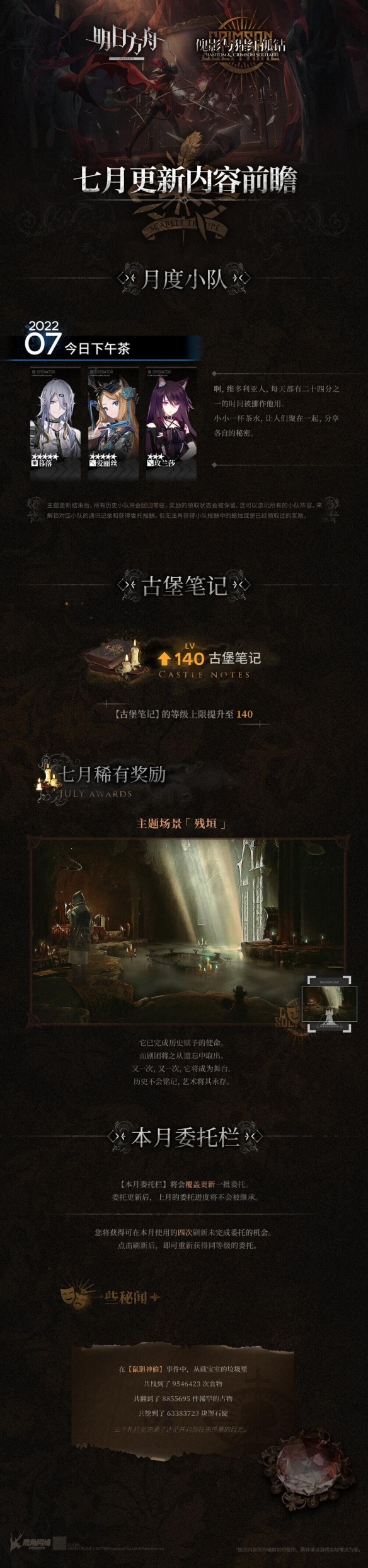 明日方舟傀影与猩红孤钻更新公告